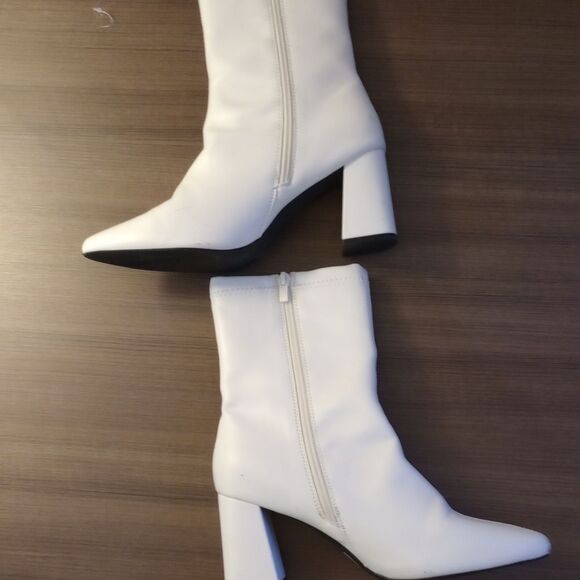 🆕👢White Ankle Boots Booties - Picture 4 of 8